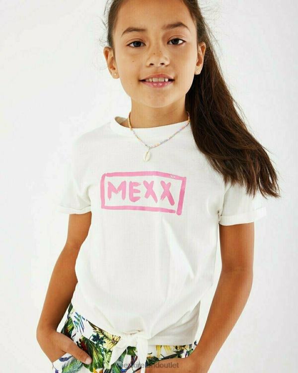Mexx Knotted artwork t-shirt Off white White 0T44H854 Girls