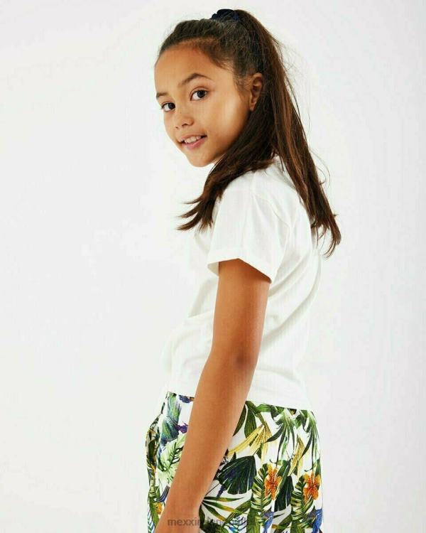 Mexx Knotted artwork t-shirt Off white White 0T44H854 Girls