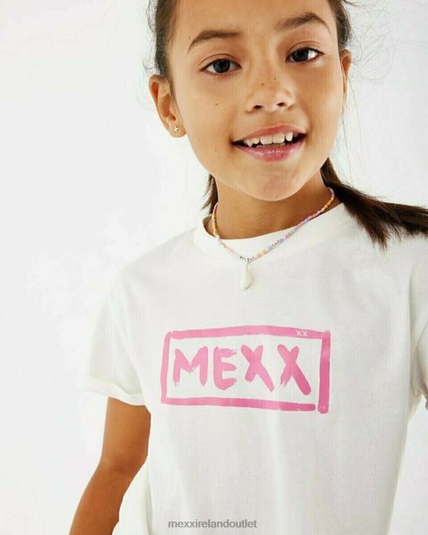 Mexx Knotted artwork t-shirt Off white White 0T44H854 Girls