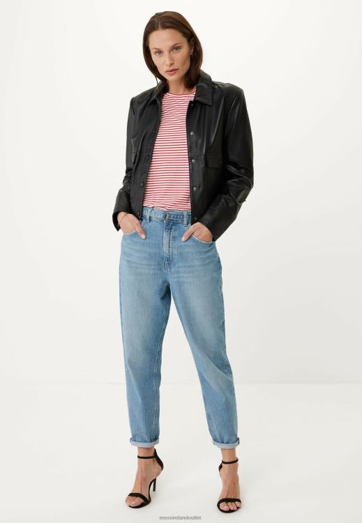 Mexx Leather Jacket Black Schwarz 0T44H94 Women