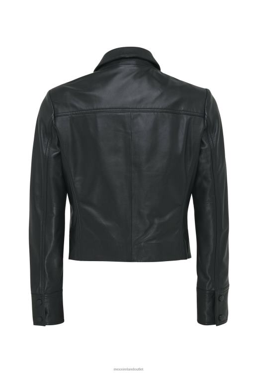 Mexx Leather Jacket Black Schwarz 0T44H94 Women