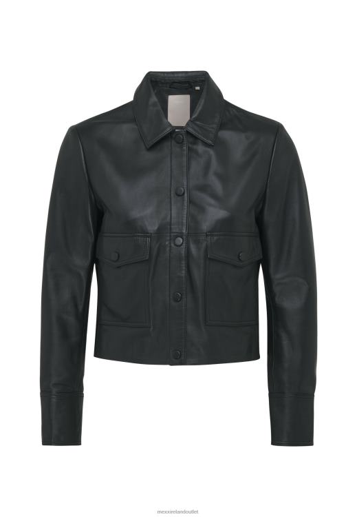 Mexx Leather Jacket Black Schwarz 0T44H94 Women