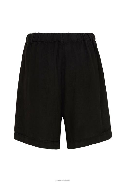 Mexx Linen Shorts Black Schwarz 0T44H50 Women