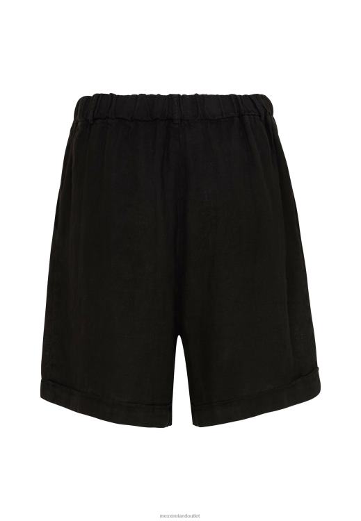 Mexx Linen Shorts Black Schwarz 0T44H50 Women