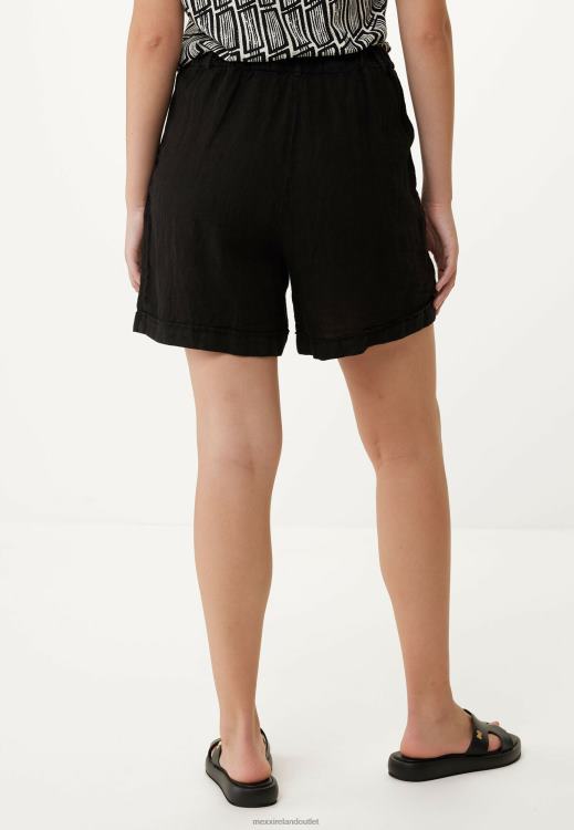 Mexx Linen Shorts Black Schwarz 0T44H50 Women