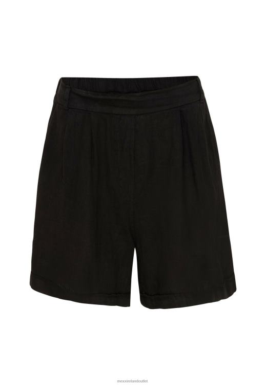 Mexx Linen Shorts Black Schwarz 0T44H50 Women