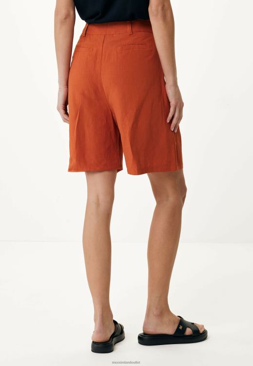 Mexx Linen Shorts Brick Orange 0T44H89 Women