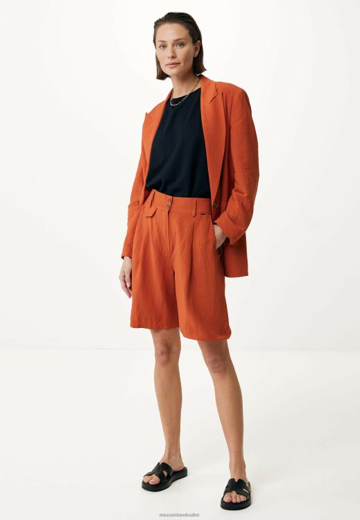 Mexx Linen Shorts Brick Orange 0T44H89 Women