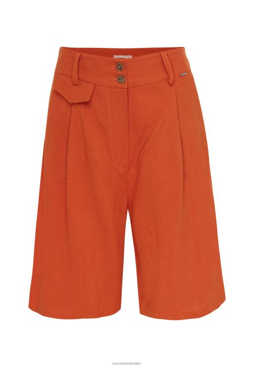 Mexx Linen Shorts Brick Orange 0T44H89 Women