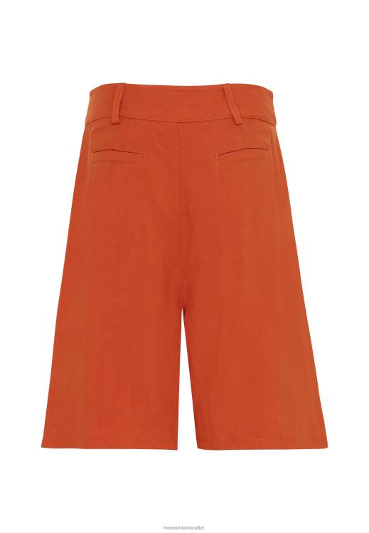 Mexx Linen Shorts Brick Orange 0T44H89 Women