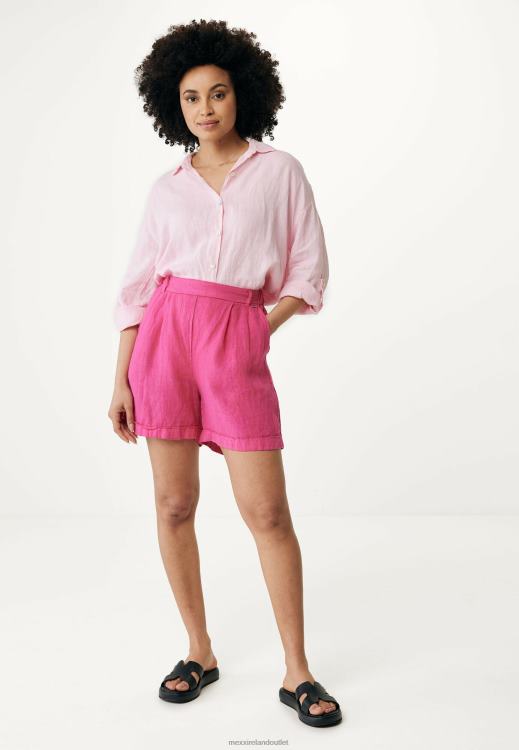 Mexx Linen Shorts Hot Pink 0T44H49 Women