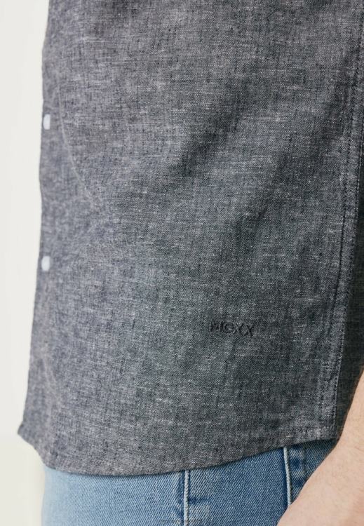 Mexx Linen T-shirt Short Sleeve Black Schwarz 0T44H503 Men