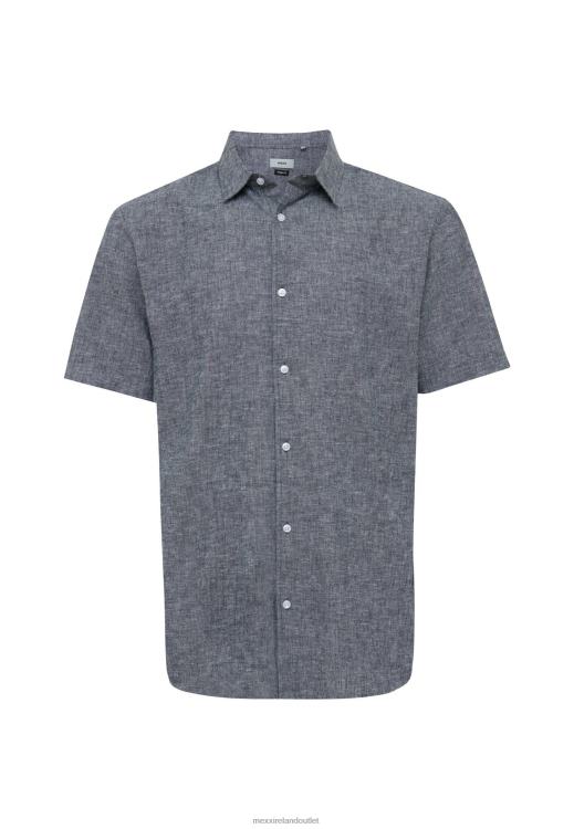 Mexx Linen T-shirt Short Sleeve Black Schwarz 0T44H503 Men