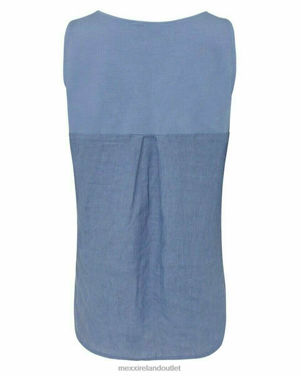 Mexx Linen Top Blue 0T44H218 Women