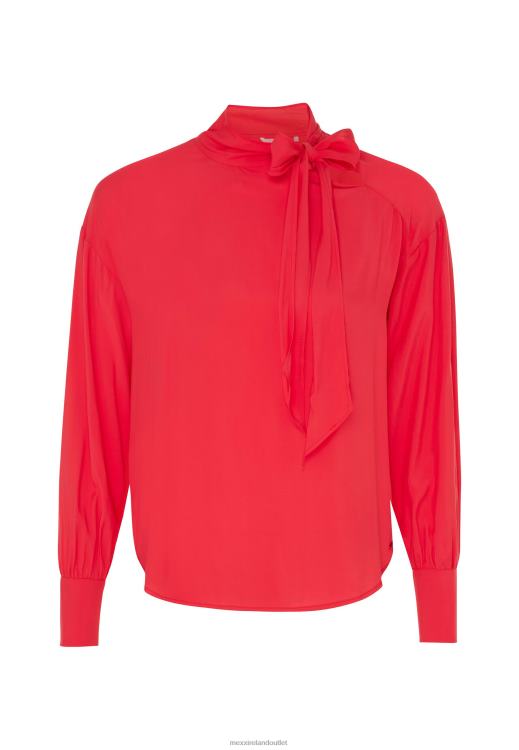 Mexx Long Sleeve Bowtie Blouse Red 0T44H129 Women