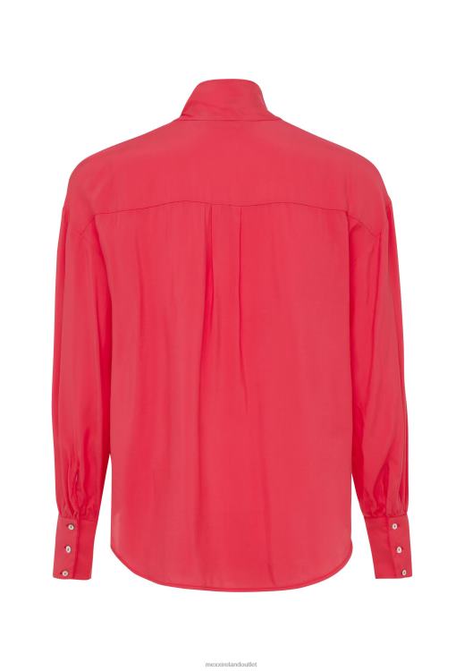 Mexx Long Sleeve Bowtie Blouse Red 0T44H129 Women