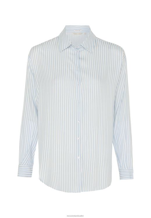 Mexx Long Sleeve Striped Blouse White 0T44H128 Women