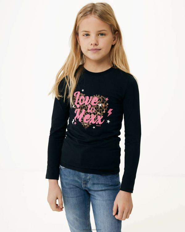 Mexx Long sleeve artwork t-shirt Black Schwarz 0T44H836 Girls