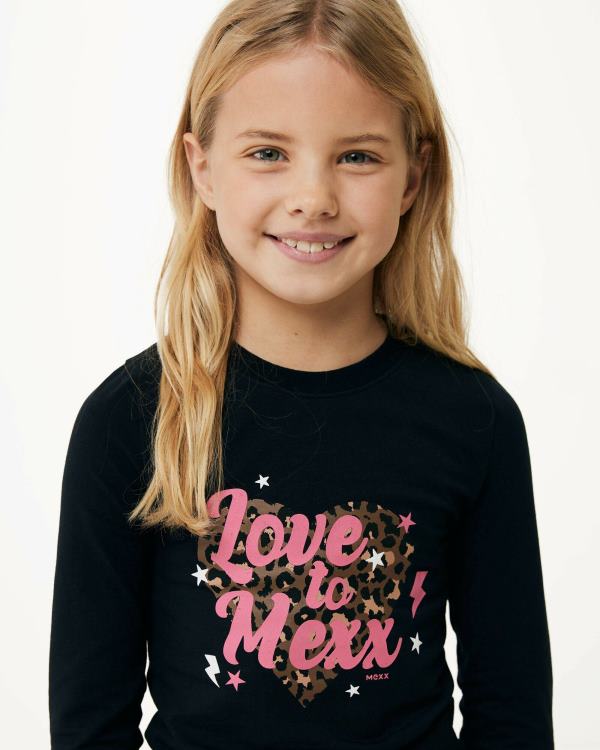 Mexx Long sleeve artwork t-shirt Black Schwarz 0T44H836 Girls