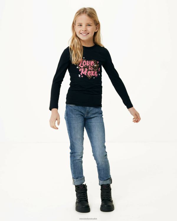 Mexx Long sleeve artwork t-shirt Black Schwarz 0T44H836 Girls