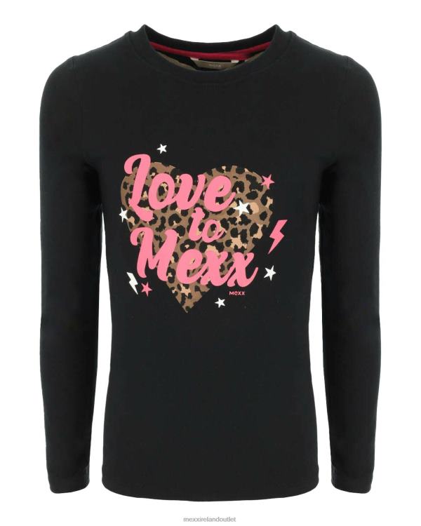 Mexx Long sleeve artwork t-shirt Black Schwarz 0T44H836 Girls