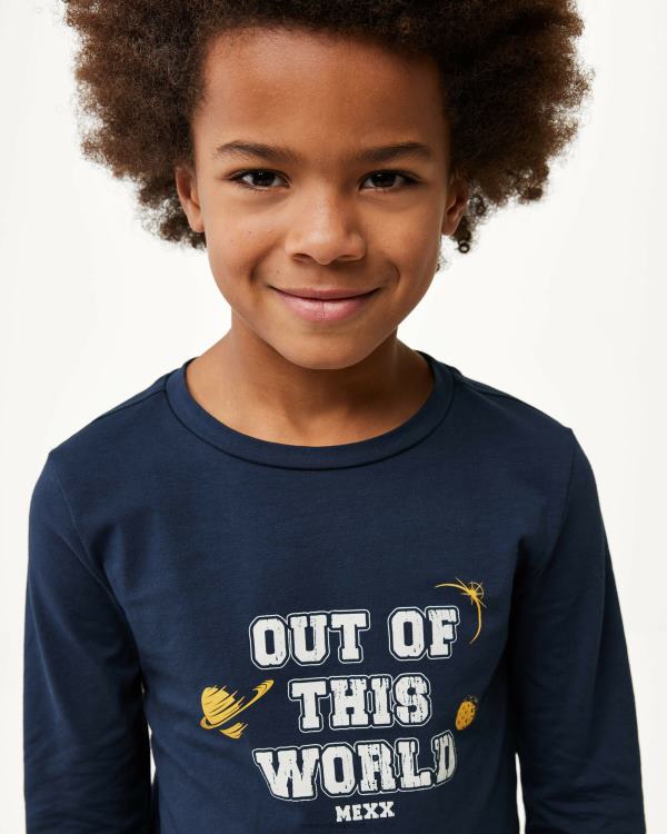 Mexx Long sleeve artwork t-shirt Navy Blue 0T44H931 Boys