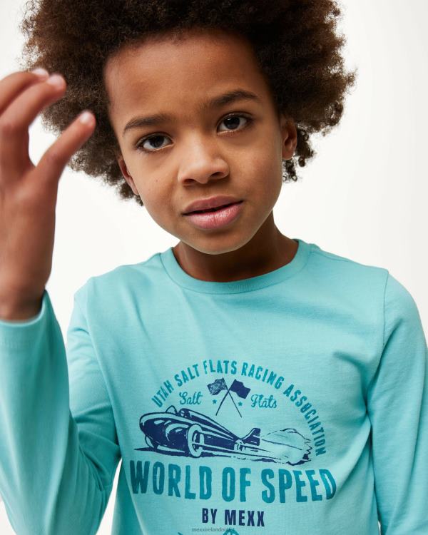 Mexx Long sleeve artwork t-shirt Ocean Blue 0T44H941 Boys