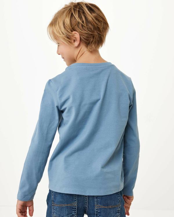 Mexx Long sleeve logo carrier t-shirt Mid Blue 0T44H949 Boys