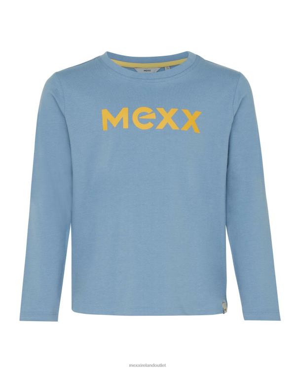 Mexx Long sleeve logo carrier t-shirt Mid Blue 0T44H949 Boys