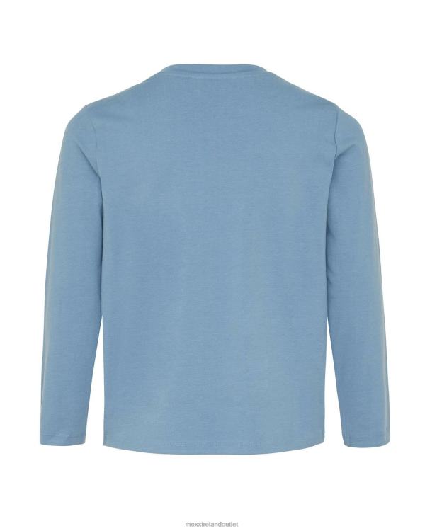 Mexx Long sleeve logo carrier t-shirt Mid Blue 0T44H949 Boys