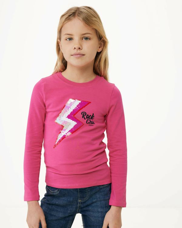 Mexx Long sleeve t-shirt two way sequince Pink 0T44H834 Girls