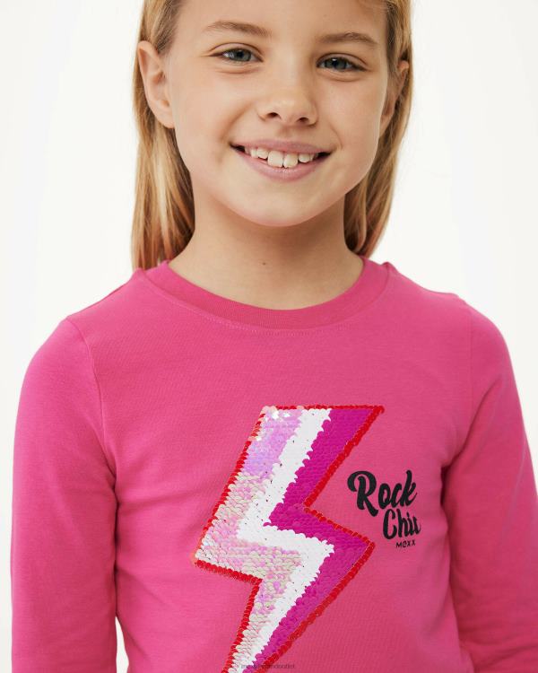 Mexx Long sleeve t-shirt two way sequince Pink 0T44H834 Girls
