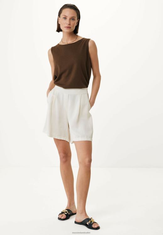 Mexx Loose Fit Shorts Off White Beige 0T44H4 Women