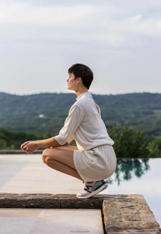 Mexx Loose Fit Shorts Off White Beige 0T44H4 Women