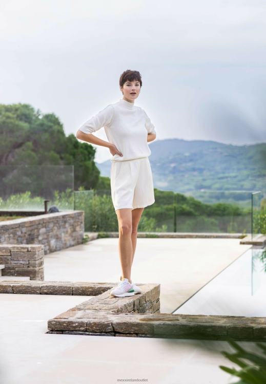 Mexx Loose Fit Shorts Off White Beige 0T44H4 Women