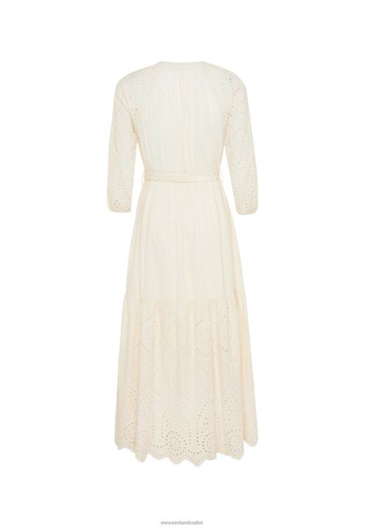 Mexx Maxi Dress Broidery Off White Beige 0T44H22 Women