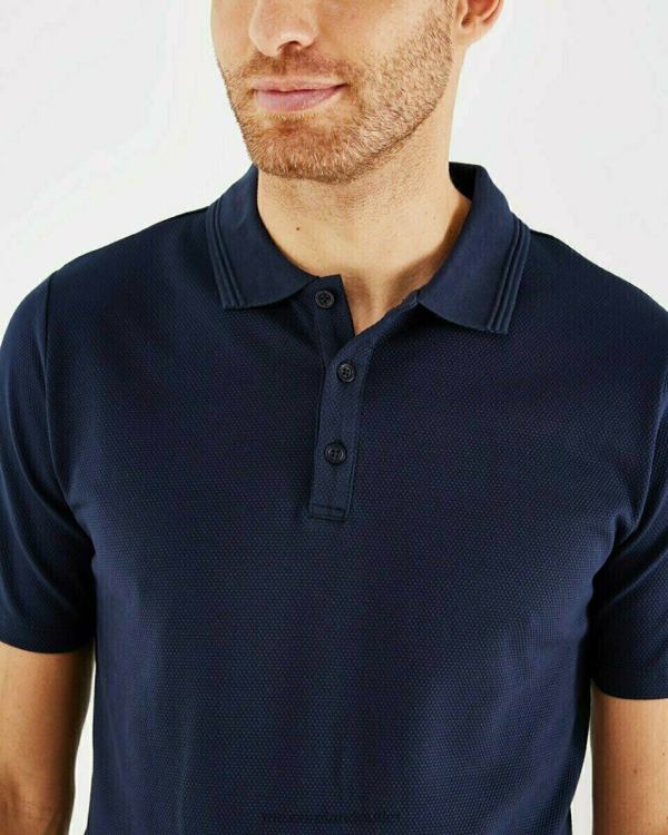 Mexx Mercerized popcorn polo Navy Blue 0T44H722 Men