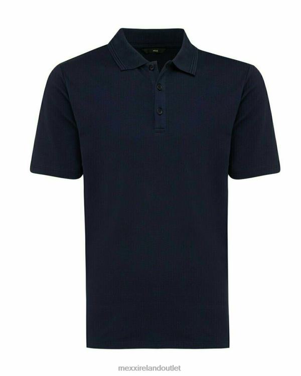Mexx Mercerized popcorn polo Navy Blue 0T44H722 Men