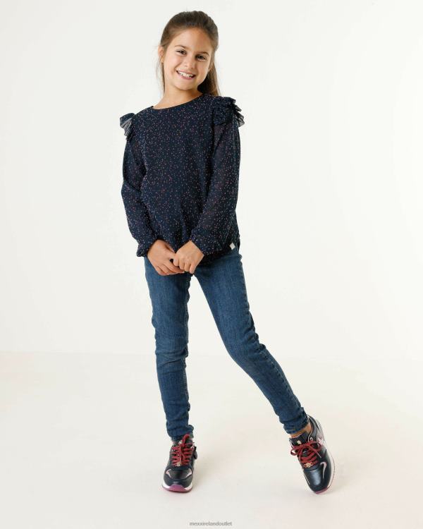 Mexx Mesh blouse AOP Navy Blue 0T44H837 Girls