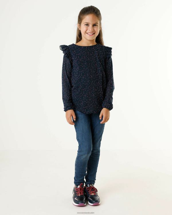 Mexx Mesh blouse AOP Navy Blue 0T44H837 Girls