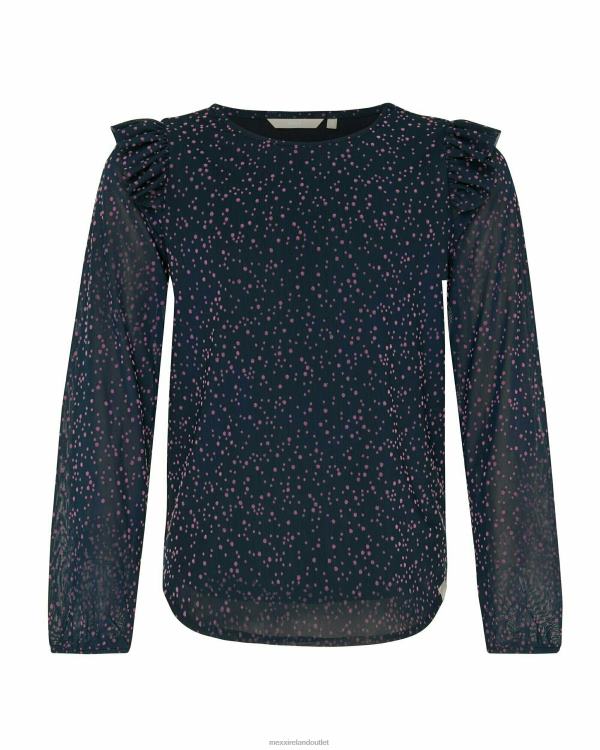 Mexx Mesh blouse AOP Navy Blue 0T44H837 Girls