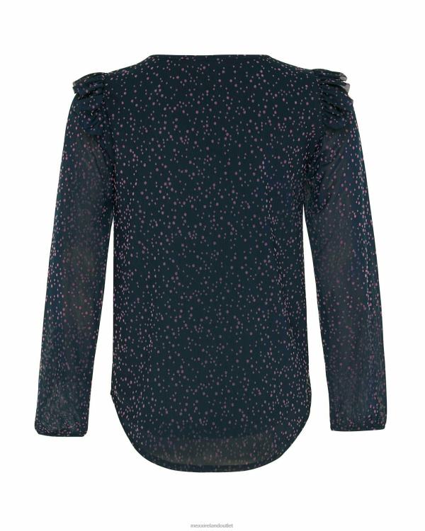 Mexx Mesh blouse AOP Navy Blue 0T44H837 Girls