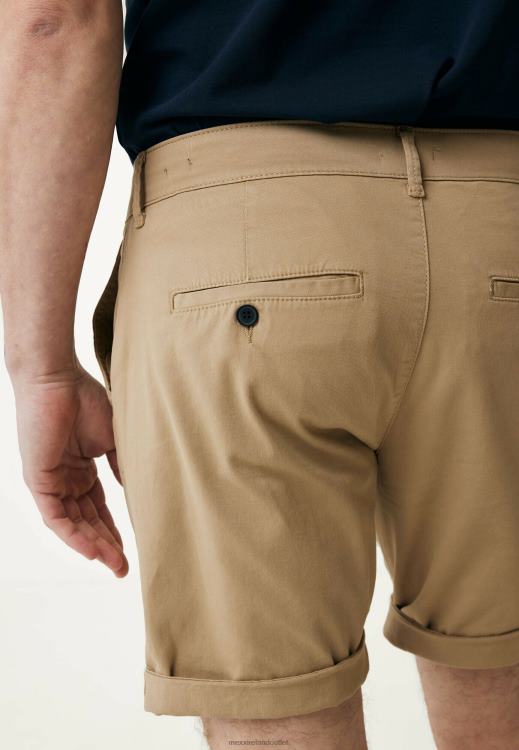 Mexx Mid Waist Garment Dye Chino Short Sand Beige 0T44H501 Men