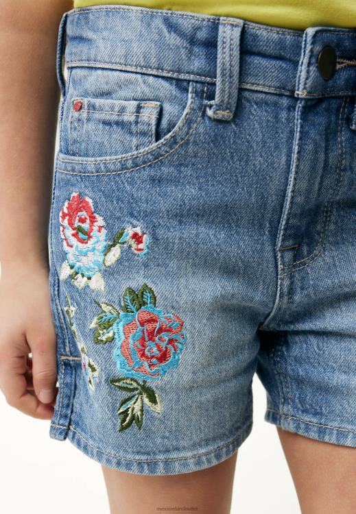 Mexx Mid Waist Jeans Shorts Crown Bleach Beige 0T44H767 Girls