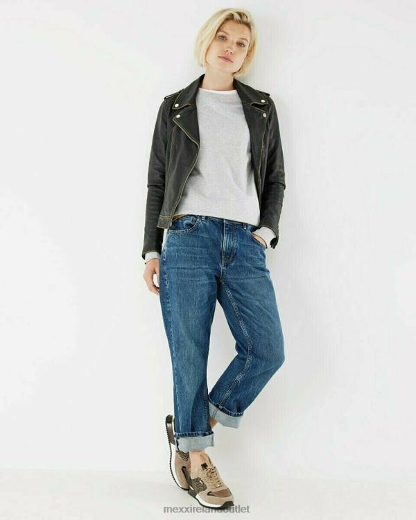 Mexx Milou Leather Jacket Black Schwarz 0T44H171 Women