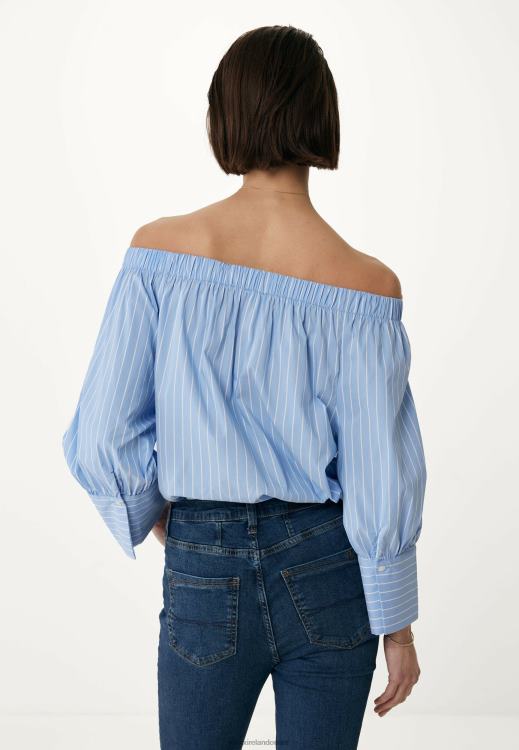 Mexx Off Shoulder Blouse Blue 0T44H96 Women
