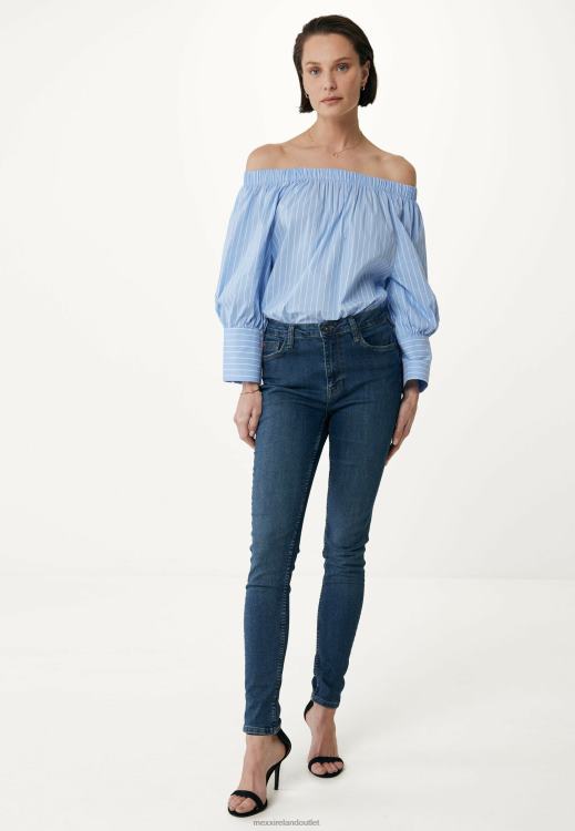 Mexx Off Shoulder Blouse Blue 0T44H96 Women