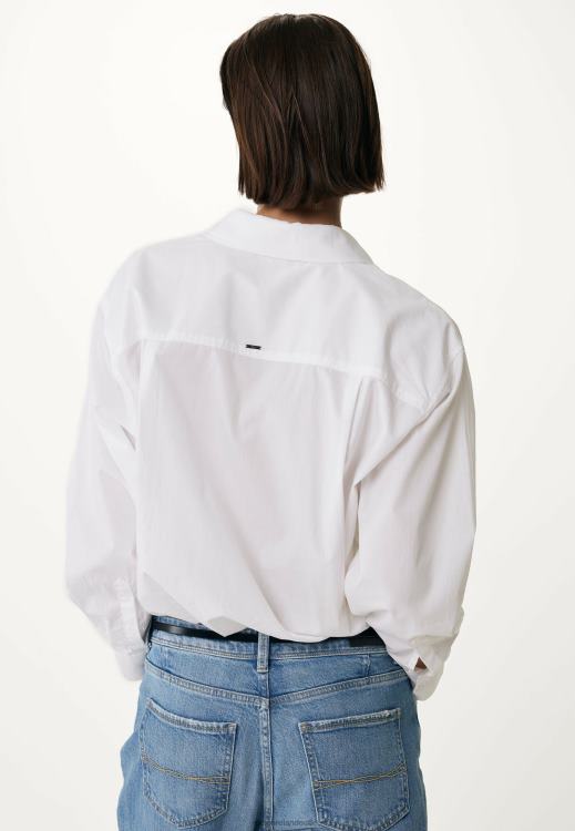 Mexx Oversized Blouse Off White Cotton 0T44H90 Women