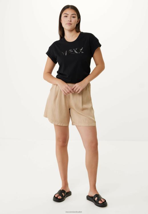 Mexx Oversized Short Sleeve Tee Black Schwarz 0T44H86 Women