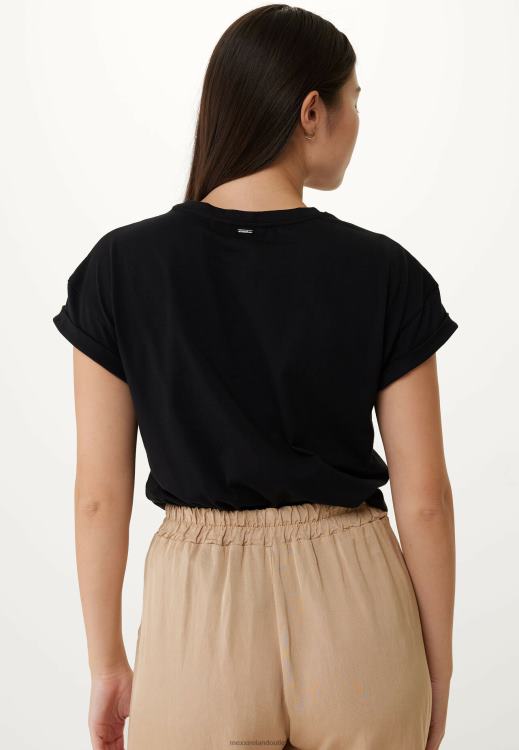 Mexx Oversized Short Sleeve Tee Black Schwarz 0T44H86 Women
